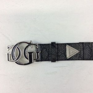 Guess Gray and Black Snake Pattern Belt